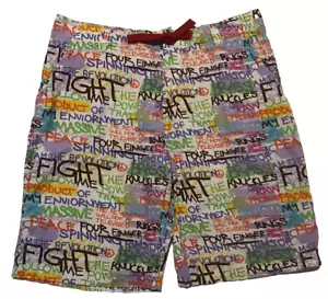 Mens Massive Revolution Graffiti Board Shorts Size 36 GUC - Picture 1 of 8