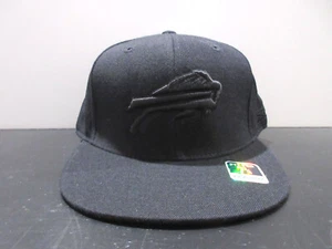 Buffalo Bills Hat Cap Fitted Mens 7 3/4 Black NFL Football Logo Reebok - Picture 1 of 9
