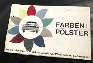 OPEL REKORD P2…..FARBEN + POLSTER…16-Seiten-Prospekt….RAR + TOLL..1962 - Bild 1 von 13