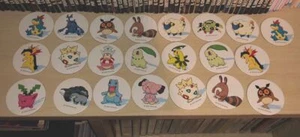 Lotto 22 Pog Caps Large Pokemon Nintendo 2000 Disco 49 mm - Picture 1 of 2