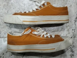AMAZINGLY RARE 1980'S JCPENNEY BROWN CANVAS BASKETBALL SHOES MEN'S SIZE US8.5 - Picture 1 of 12