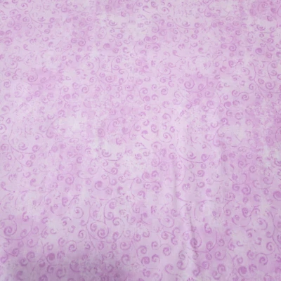 FLAWED Quilting Temptations BTY Quilting Treasures Lilac Lavender Scroll Blender - Image 1 of 4