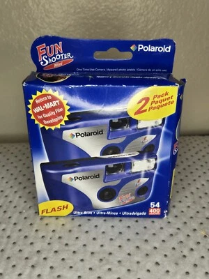 Polaroid Disposable Cameras FUN SHOOTER 2 Pack 400ASA 35mm Film collectible Exp - Image 1 of 4