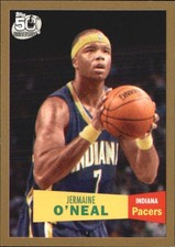 2007-08 Topps 1957-1958 Variations Gold Basketball Card #7 Jermaine O'Neal /2007