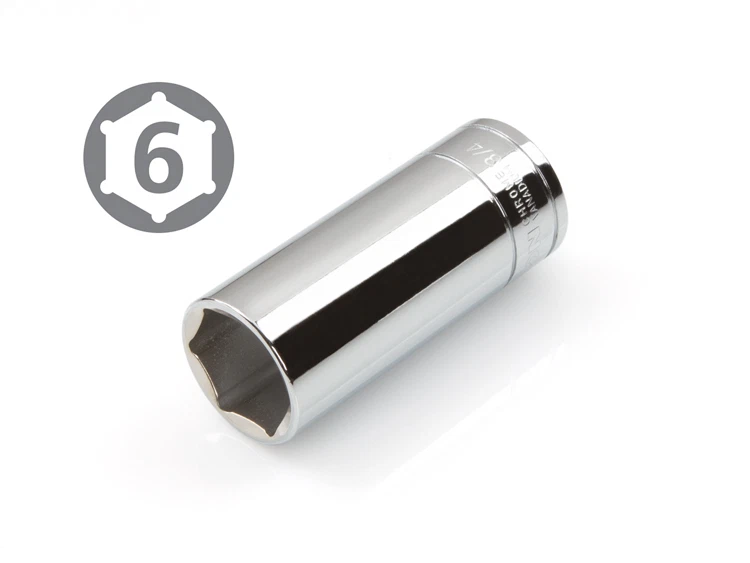 TEKTON 14184 3/8-Inch Drive by 3/4-Inch Deep Socket, Cr-V, 6-Point - Image 1 of 2