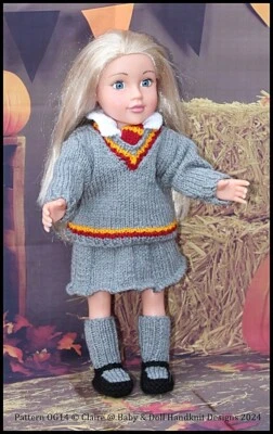 CLAIRE'S BABY & DOLL HANDKNIT DESIGNS KNITTING PATTERN OG14 FOR 18" FASHION DOLL, FITS AMERICAN GIRL & OUR GENERATION