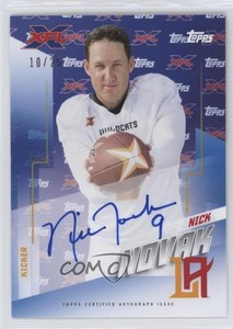 2020 Topps XFL Auto Blue /25 Nick Novak #AU-NN Auto