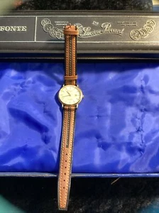 Vintage Dufonte Lucien Piccard Date Watch With Original Box working - Picture 1 of 6