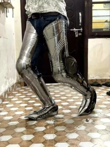 Medieval Steel Full Leg Armor Knight Costume Larp Armor Reenactment Cosplay Hal - Bild 1 von 6