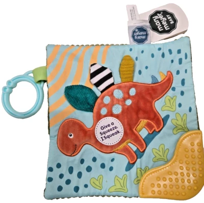 Mordedor arrugado dinosaurio Pebblesaurus - 6x6 cochecito colgante cuna Mary Meyer Foto 1 de 2