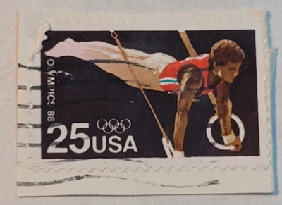 U.S. Postage ~ 88' Summer Olympics ~ c.1988 ~ 25¢ Stamp ~ Used/Posted ~ K881 - Image 1 of 4