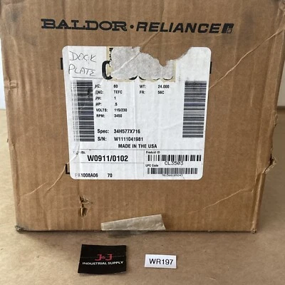 NEW IN BOX- Baldor Reliance 1/2HP 1Ph CL3503 115/230V 3450RPM 56C 34H577X716 - Image 1 of 4