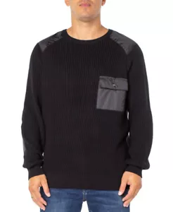 Suéter Sanctuary Ripstop Nylon Contraste Commando para Hombre (Negro, Mediano) - Imagen 1 de 3
