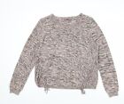 Marks and Spencer Womens Multicoloured Round Neck Cotton Pullover Jumper Size 14