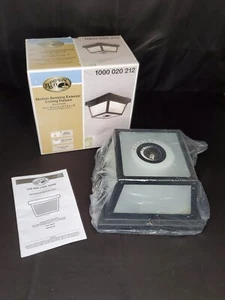 Hampton Bay 4-Light 360 Deg Motion Sensing Outdoor Flush Mount Black HB-4305-BK - Picture 1 of 11