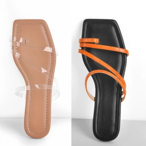 Sandalias de mujer Onlymaker chanclas tanga planas con tiras deslizamiento confort mulas de playa - Imagen 1 de 18