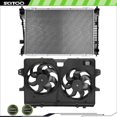 Radiator and Cooling Fan Assembly Kit For 2008 2009 2010 2011-2012 Ford Escape - Image 1 of 4