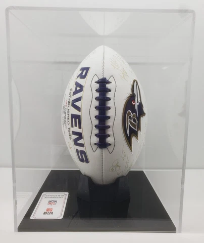 2021 NFL Rawlings Signature Football with display case BALTIMORE RAVENS Cover