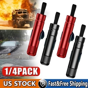 4X Car Safety Hammer Window Glass Breaker Seat Belt Emergency Escape Cutter Tool - Picture 1 of 16