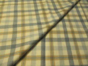 New Piece (Remnant) Cashmere Check/Plaid Fabric 22in L x 58in W - Picture 1 of 2