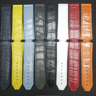 25/22 毫米 Croco 皮革表带 适合 HB 经典 Fusion 521 系列 — 第 1/4 张图片