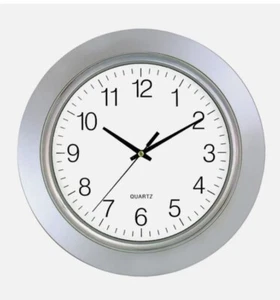TIMEKEEPER 6450 13" Chrome Bezel Round Wall Clock - Picture 1 of 1