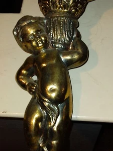 ANTIQUE VICTORIAN KEROSENE CHERUB LAMP  - Picture 1 of 4