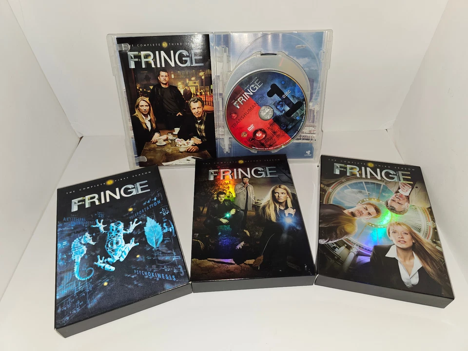 Fringe Complete Series DVD Set Seasons 1-3, First Second Third, Slip Cover - Image 1 of 4