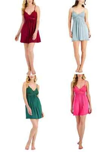 INC Heavenly Soft Knit Lace-Trim Chemise Nightgown, Assorted Colors - Picture 1 of 11