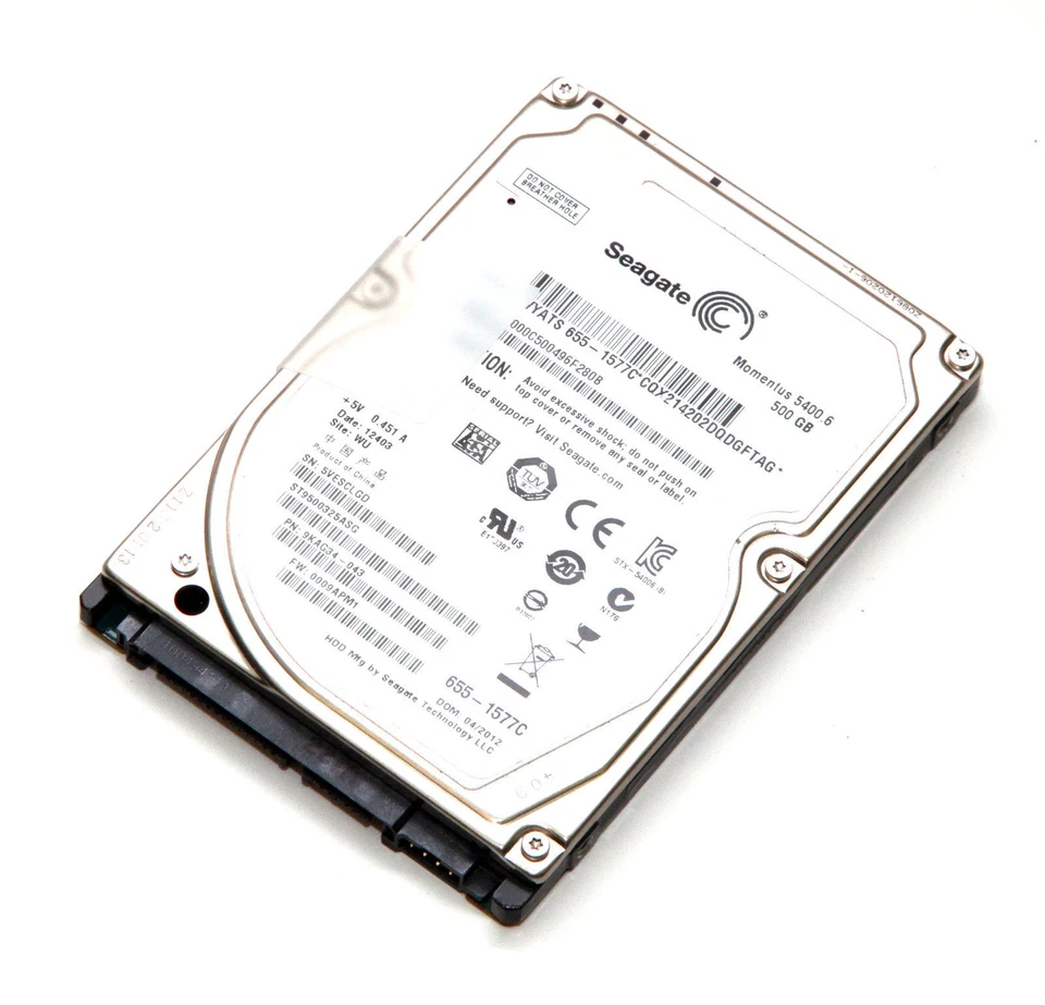 Seagate Momentus 5400.6 ST9500325ASG 500GB SATA Hard Drive Apple 655-1577C  - Image 1 of 1