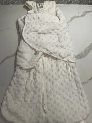 Halo Sleepsack Swaddle Sz Small 3-6 Months/ 13-18 Lbs Fleece Cream Swiss Dots - Image 1 of 4