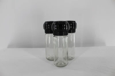 Paquete de 3 molinillos vacíos de especias, sal y pimienta 4 OZ capacidad molienda al 50% Foto 1 de 2