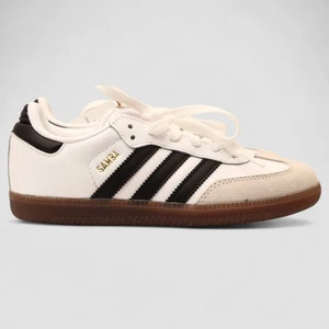 adidas Samba Indoor Sneaker, 2 US Unisex Little Kid - Picture 1 of 7