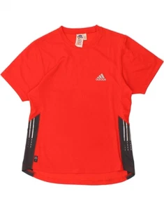 Camiseta Top ADIDAS Mujer Gráfica Reino Unido 12 Mediana Roja Bloque de Color Poliéster OD02 - Imagen 1 de 3