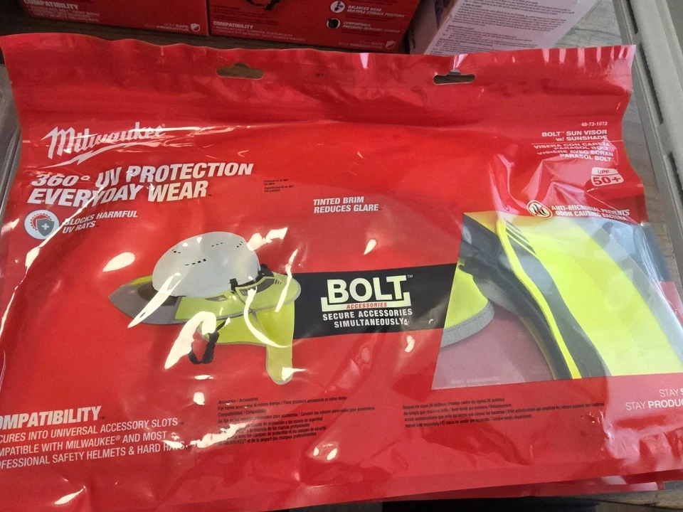 Milwaukee Tool 48-73-1073 Bolt Tinted Brim High Visibility Sun Visor