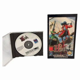 HOOK (Sega CD, 1992) Authentic Disc & Manual Tested Free Ship
