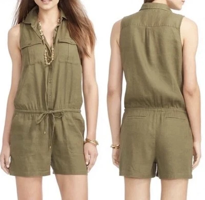 Lauren Ralph Lauren женщин оливковый зеленый короткий джемпер размер 4P льняной смеси минимальный - Изображение 1 из 4