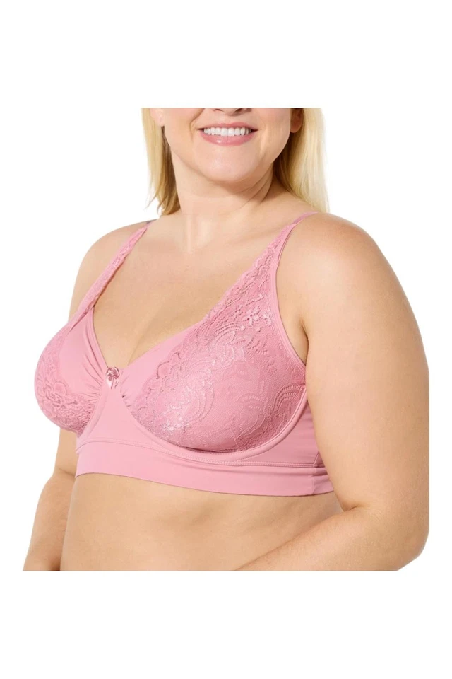 Sujetador con aros Rhonda Shear para mujer sin alambre rosa polvoriento Foto 1 de 1