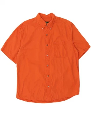 EDDIE BAUER Mens Short Sleeve Shirt Large Orange Cotton BR13 - Image 1 of 3