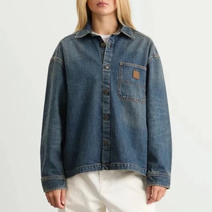 Carhartt WIP  W' Lovilia Shirt Jacket I034461 Blue Dirty Used Wash M - Picture 1 of 7