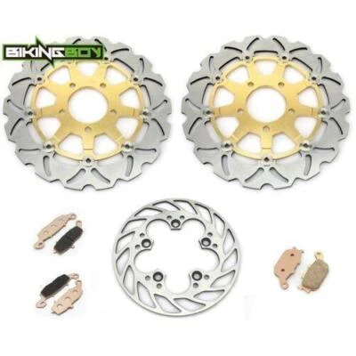 Front Rear Brake Discs Rotors Pads For Suzuki SV 650 2003-2010 09 SV 650 S 03-15 - Image 1 of 4