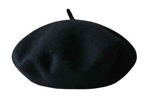 Kids Girls French Beret Hat Solid Color Artist Cap Warm Winter Autumn Beanie - Picture 1 of 5