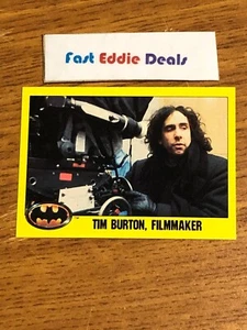 Tarjeta coleccionable Topps 1989 Batman la película serie dos 245 director Tim Burton - Imagen 1 de 2
