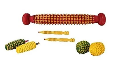 Acupressure Wooden Foot Roller Massager Pointed Acupressure Kit Color May Vary - Image 1 of 4