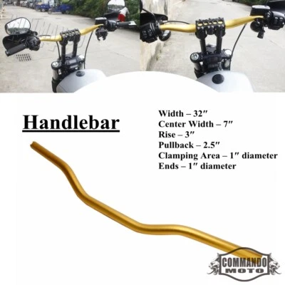 Club Style 1" Handlebar For Harley Dyna Softail Street Bob Low Rider Sporster - Image 1 of 4