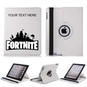 FORT NITE 20 Name Personalised iPad 360 Rotating Case Cover Birthday Present - Picture 1 of 7