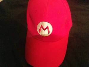 Mario Adult Hat for Super Mario Bros Retro Cosplay Costume Lot With Shirt - Picture 1 of 4