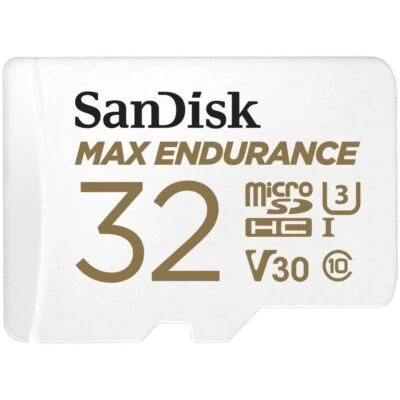 SanDisk Max Endurance MicroSD Card 100MBs with Adapter 32GB   SDSQQVR-032G-GN6IA - Image 1 of 4