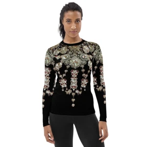 Women's Rash Guard, Ladies Long Sleeve Top, for Sun,Swimming and Sports, Classy! - Picture 1 of 29