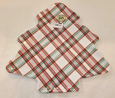 MICHEL DESIGN WORKS Melamine Serveware Tree Shaped Holiday Cookie Trays NEW - Image 1 of 4